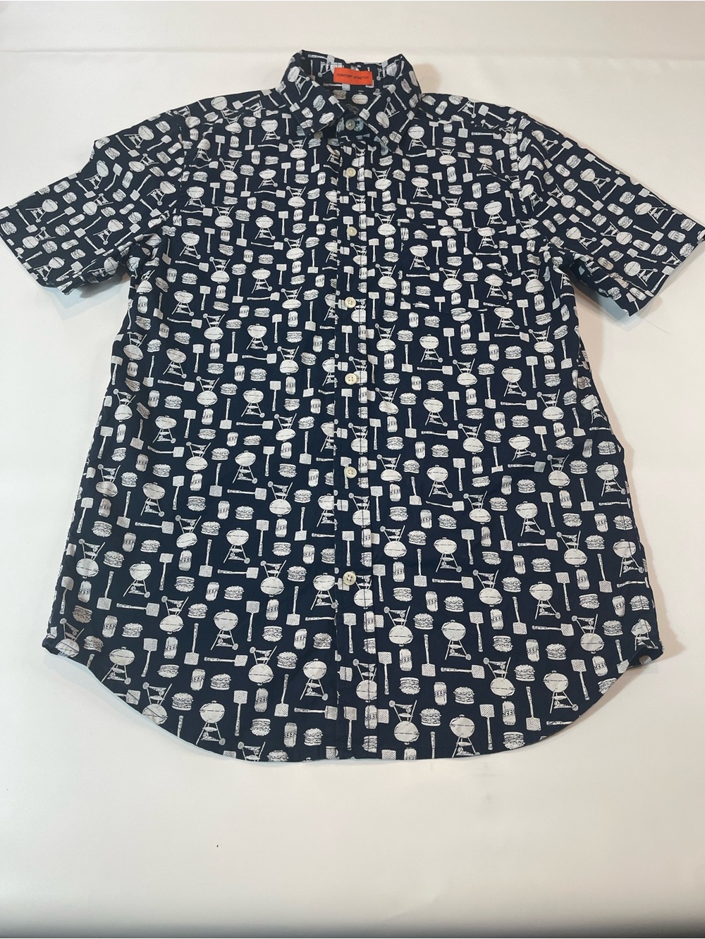 St. John's Bay Men's Classic Fit Comfort Stretch BBQ Beer Graphic Shirt,(S) #574